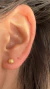 B6695 brinco bolinha Diamantada banhado a ouro 18k - comprar online