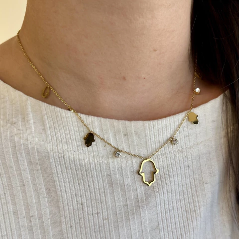 CMA057 colar inspiração aço inoxidável - comprar online