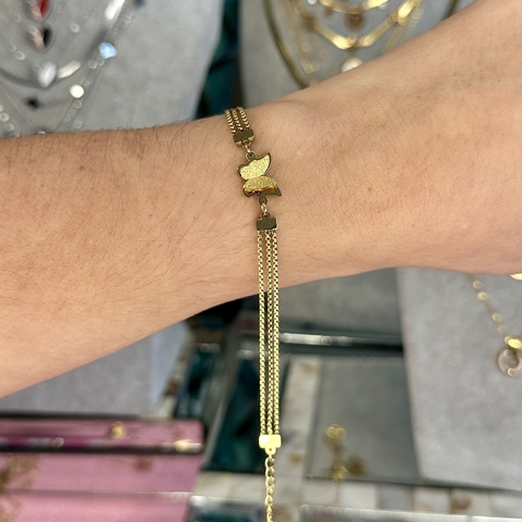 CMA157 pulseira borboleta aço inoxidável - comprar online