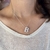 CP2612 colar inicial letra B cravejado luxo folheado a prata 925 - comprar online