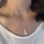 CP2613 colar gota luxo folheado a prata 925 - comprar online