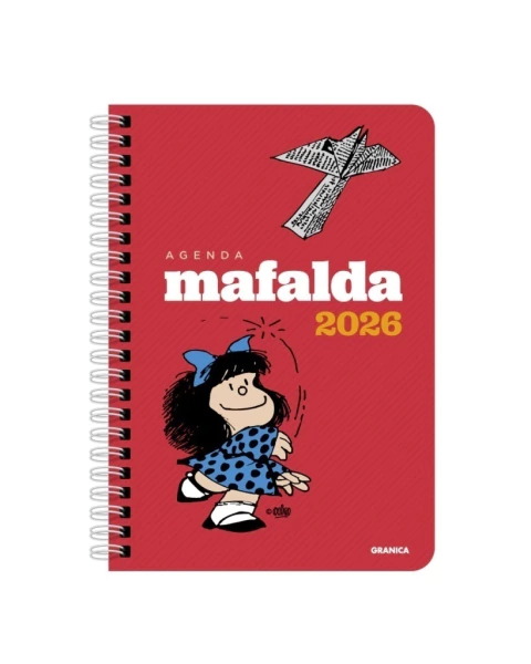 Mafalda 2026. Agenda anillada roja