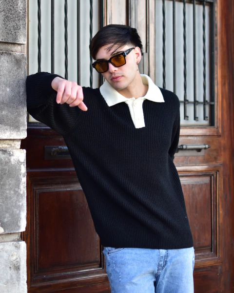 SWEATER NAPOLES NEGRO - comprar online