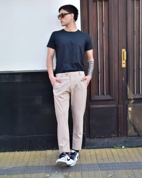 PANTALON SASTRERO RINGO BEIGE - comprar online