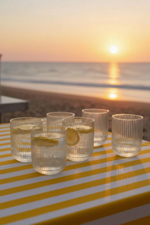 Vaso transparente set x 6 - comprar online