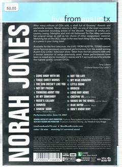 DVD Norah Jones - Live From Austin Texas - Austin City Limits - comprar online