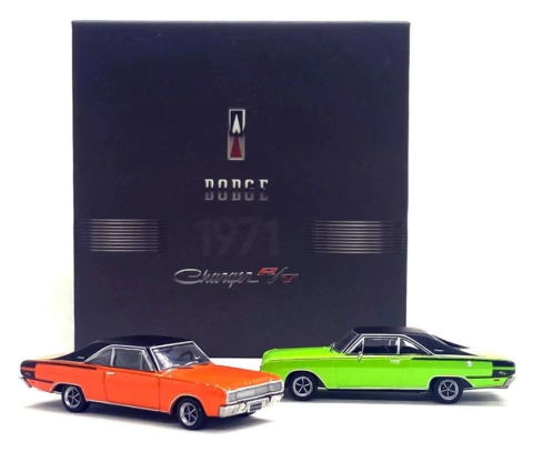 Miniatura 1/64 BR Classics Box Set c/ 2 Dodge Charger R/T