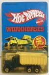 HOT WHEELS WORKHORSES 1:64 PETERBILT DUMP TRUCKER 1979 #9550 PNEUS DE PLASTICO ANO 1979