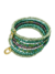 Bracelete Mola 7 voltas Miçanga Tons Verde