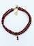 Choker Coleira Marsala -  Pedras de Luz ® Colares artesanais de cristal e pedras naturais.