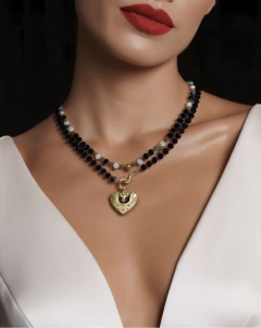 Colar Coração Zirconia Cravejado - comprar online