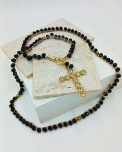 Colar Cruz Cravejada - comprar online