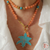 Colar Orquidea Turquesa - comprar online