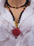 Colar Rosa Flor Preto - loja online