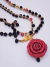 Imagem do Colar Rosa Flor Preto