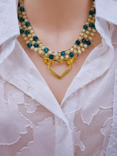 Colar Fitri Perolado Petróleo