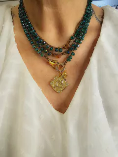 Colar Aquário 3 voltas