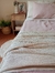 Pack Cubre Edredón Reversible ROSA VINTAGE + Manta y Fundas de almohadas - Indiga Deco Serrana