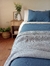 Pack Cubre Edredón Reversible AZUL ACERO + Manta y Fundas de almohadas - tienda online