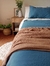Imagen de Pack Cubre Edredón Reversible AZUL ACERO + Manta y Fundas de almohadas