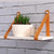 PRATELEIRA TIRAS COURO 40X20CM BRANCO/CARAMELO - comprar online