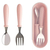 KIT COLHER E GARFO PLASTICO E INOX COM ESTOJO (infantil) na internet