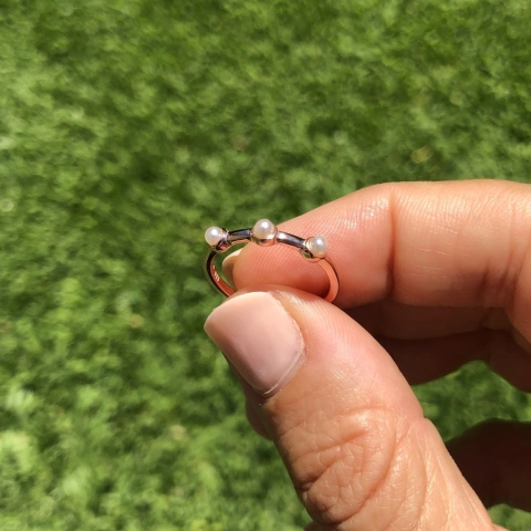Anillo Perlitas Rosé