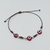 Pulsera de Hilo Ajustable con Ojitos Protectores Rojos