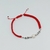 Pulsera de Hilo Ajustable Rojo con Bolitas y Perla - comprar online