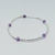 Pulsera Elastizada con Bolitas Lila Plata 925