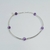 Pulsera Elastizada con Bolitas Lila Plata 925