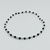Pulsera Elastizada con Bolitas Negras Plata 925