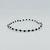 Pulsera Elastizada con Bolitas Negras Plata 925