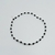 Pulsera Elastizada con Bolitas Negras Plata 925