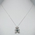 Cadena con Dije Osito con Piedra Corazón Verde plata 925