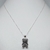 Cadena con Dije Bear con Piedras Negras plata 925 