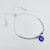 Pulsera Ajustable Bolitas con Dije Ojito Griego plata 925