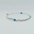 Pulsera Elastizada Bolitas y Ojitos Griegos plata 925