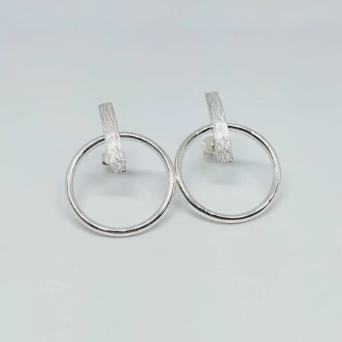 Aros Argolla Colgante Lucia 33mm plata 925