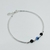 Pulsera con Ojito Griego y Bolitas Negras plata 925