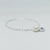 Pulsera Eslabones con Dije Perla y Ojito Griego plata 925
