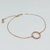 Pulsera Rose con Dije Circulo Torzado plata 925