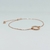 Pulsera Rose con Dije Circulo Torzado plata 925