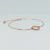 Pulsera Rose con Dije Circulo Torzado plata 925