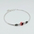 Pulsera Rigida con Ojito Rojo plata 925