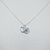 Cadena con Dijes de Corazón con Piedras Blancas y Celestes - comprar online