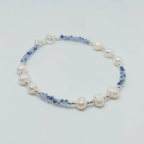 Pulsera Perlas y Cristales