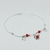Tobillera Dijes y Cristales Rojos - comprar online