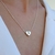 Cadena con Dije Corazón Pasante con Inicial Personalizada 