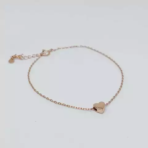 Pulsera Dije Corazón Pasante Rose